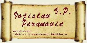 Vojislav Peranović vizit kartica